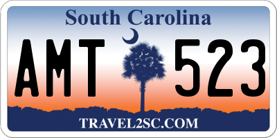 SC license plate AMT523