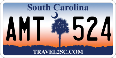 SC license plate AMT524