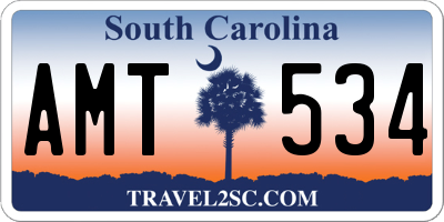 SC license plate AMT534