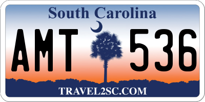SC license plate AMT536