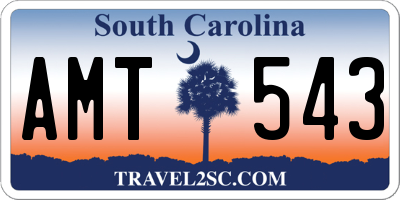 SC license plate AMT543