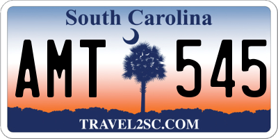 SC license plate AMT545