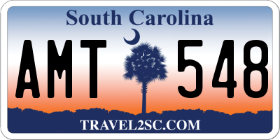 SC license plate AMT548