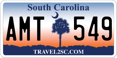 SC license plate AMT549