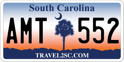 SC license plate AMT552