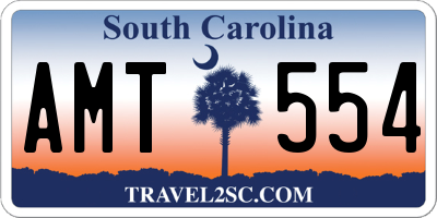 SC license plate AMT554