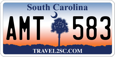 SC license plate AMT583