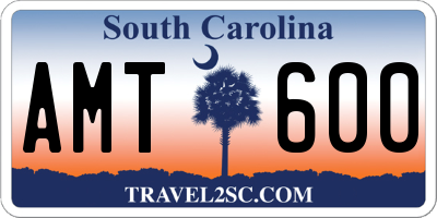 SC license plate AMT600