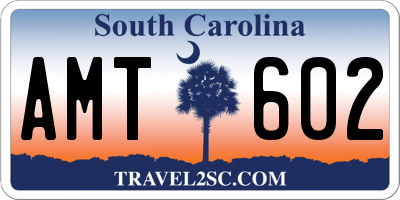 SC license plate AMT602
