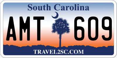 SC license plate AMT609