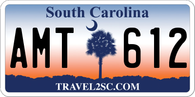 SC license plate AMT612