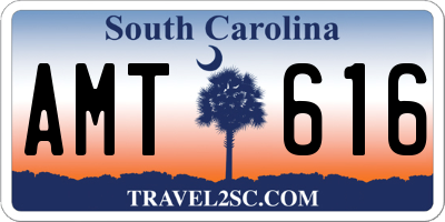 SC license plate AMT616