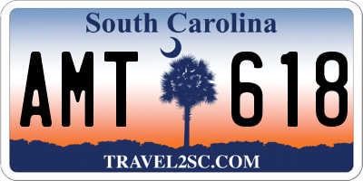 SC license plate AMT618