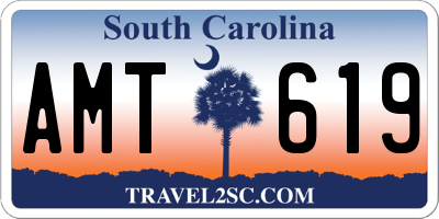 SC license plate AMT619