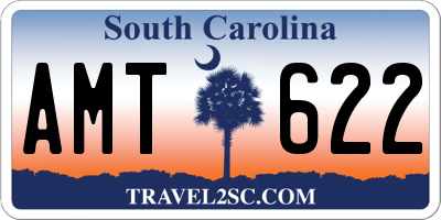 SC license plate AMT622