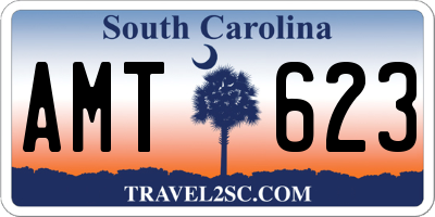 SC license plate AMT623