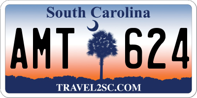 SC license plate AMT624