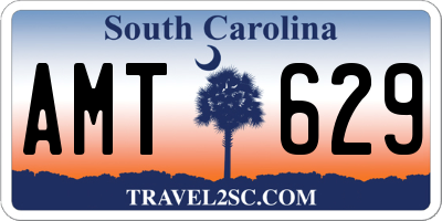 SC license plate AMT629