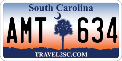 SC license plate AMT634