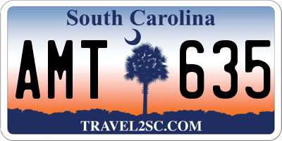 SC license plate AMT635