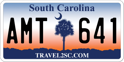 SC license plate AMT641