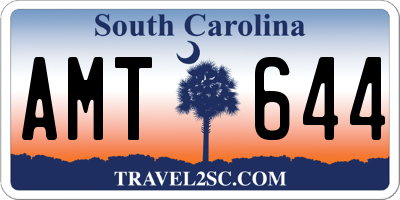 SC license plate AMT644