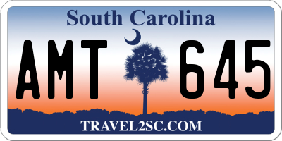 SC license plate AMT645