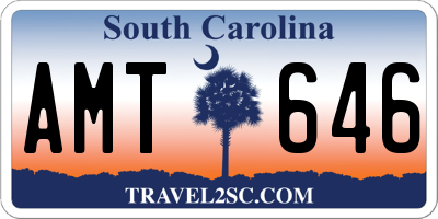 SC license plate AMT646