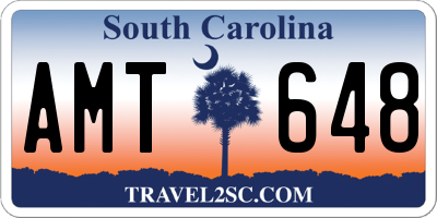SC license plate AMT648