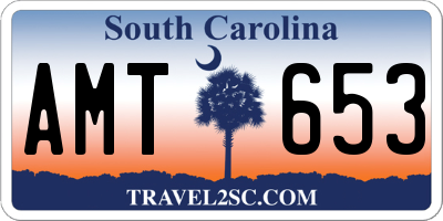 SC license plate AMT653