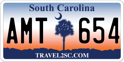 SC license plate AMT654