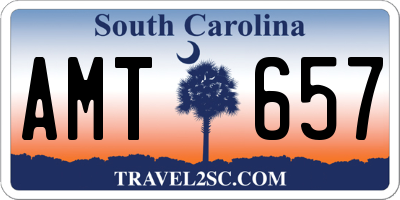 SC license plate AMT657