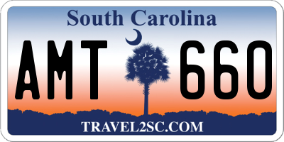 SC license plate AMT660