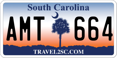 SC license plate AMT664