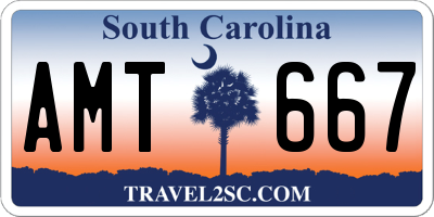 SC license plate AMT667