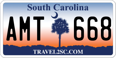 SC license plate AMT668