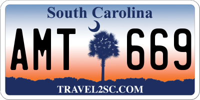 SC license plate AMT669