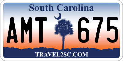 SC license plate AMT675