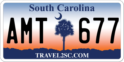 SC license plate AMT677