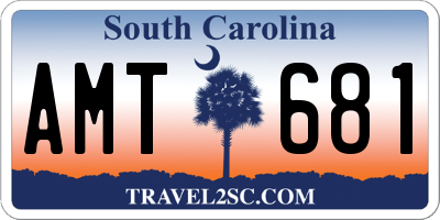 SC license plate AMT681