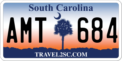 SC license plate AMT684