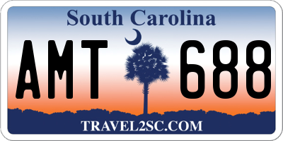 SC license plate AMT688