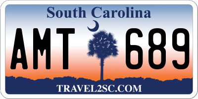 SC license plate AMT689