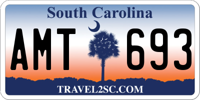 SC license plate AMT693
