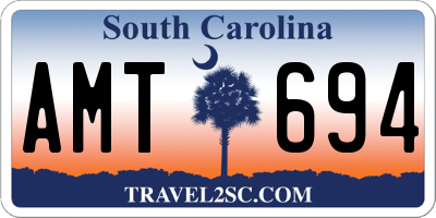 SC license plate AMT694
