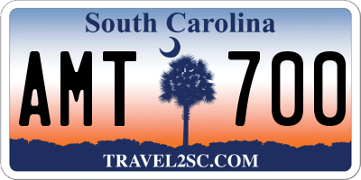 SC license plate AMT700