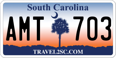 SC license plate AMT703