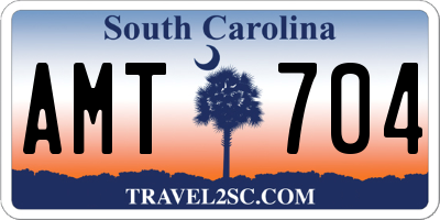 SC license plate AMT704
