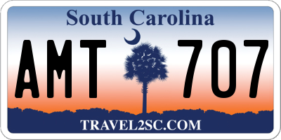 SC license plate AMT707