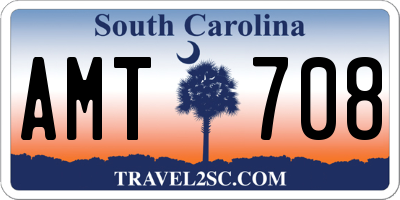 SC license plate AMT708